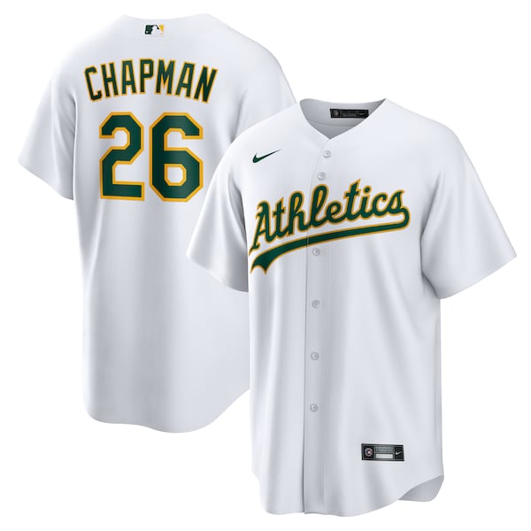 Men's Oakland Athletics Matt Chapman Nike White Home Replica Player ...